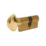 CILINDRO K2 10 PERNI POMOLO-CHIAVE OTTONE LUCIDO 60-30 1+5 CHIAVI 0CK2