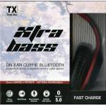 CUFFIE XTRA BASS NERO ROSSO 36 ORE
