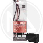 ALIMENTATORE SMARTPHONE USB+1 TYPE-C NERO PROLINE BLISTER