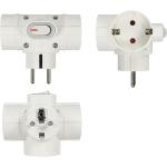 Multipresa 3 posti schuko, con interruttore ON/OFF Bianco