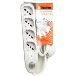 Multipresa POKER 5 prese con cavo - BIANCA E SALVAFULMINE