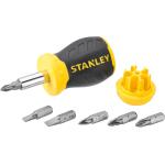 STANLEY 0-66-357 Cacciavite PortaInserti Magnetico, Set di 6 Inserti, Nano
