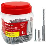 TASSELLI FISCHER NYLON SX 8 S CON VITE (BARATTOLO 120 PZ)