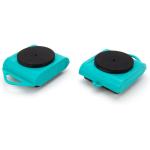 Coppia di Pattini Sposta Oggetti con Disco Girevole diam. cm 6 Portata Kg 200