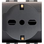 PRESA ITALIANA /TEDESCA ''MYLIFE'' ''ECL4050'' 10/16A 250V 2P+T- GRIGIO