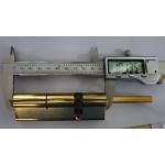 CILINDRO K2 10 PERNI CODOLO-CHIAVE OTTONE LUCIDO 30-70 1+5 CHIAVI 0CK2