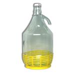 FERROELETTRA Damigiana Vetro 5 Litri - Bottiglione con Chiusura Meccanica Ermetica Con Guarnizione Dama per Olio - Contenitore Olio 5 Litri - Damigiane e Bottiglioni per Prodotti Alimentari (1 Pezzo)