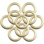 RONDELLA CERNIERA A SALDARE 113 COMBI OTTONE MM 14X21X1