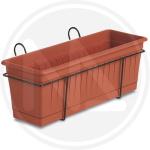 "FIORIERA ""SET BALCONE PRIMAVERA"" CM50 TERRACOTTA CON RISERVA STEFANPLAST"