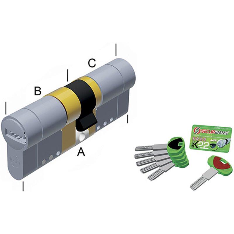 CIL. CROMO SAT. EVOK22 TOP MOD.DOPPIA FUNZIONE CHIAVE 31-CHIAVE 71 MM1+5CHIAVI 0K22