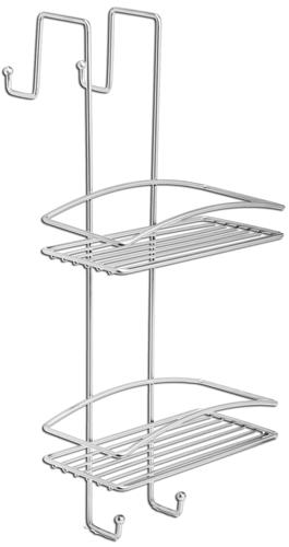 SUPPORTO A FILO PER DOCCIA DOPPIO H49,5 CM ACCIAIO VERNICIATO