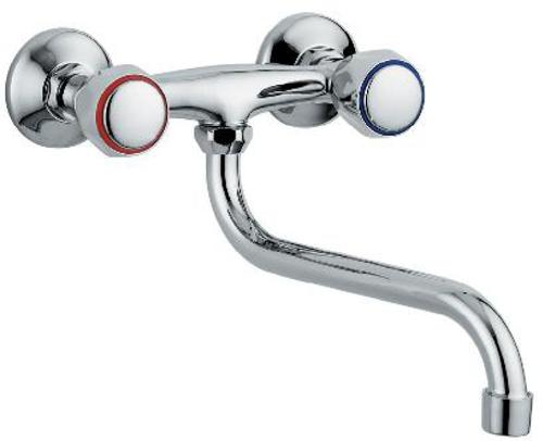 RUBINETTO A MURO PER LAVELLO CANNA A S DUE MANIGLIE RUB2 (GOPGLADY)