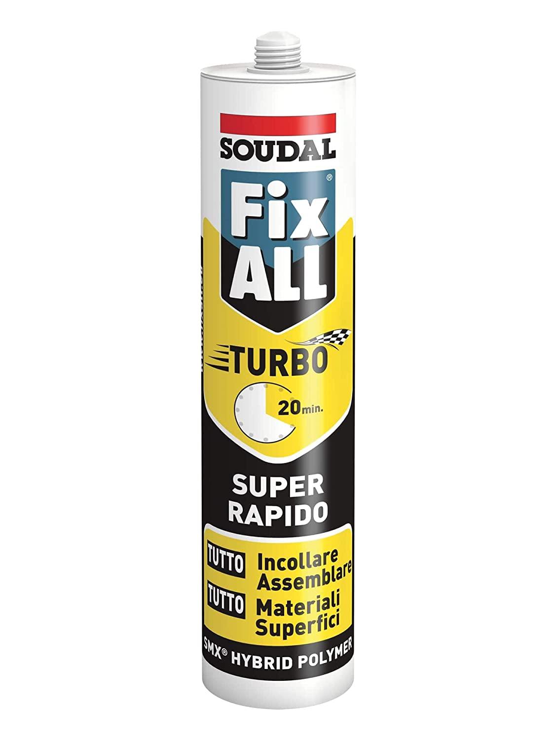 SIGILLANTE ADESIVO SOUDAL "FIX ALL TURBO" 290ML BIANCO