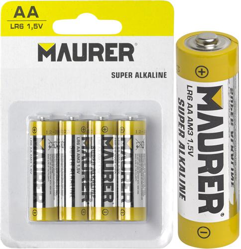 BATTERIE MAURER ALKALINE STILO "ULTRAPOWER" (BL.4PZ.)