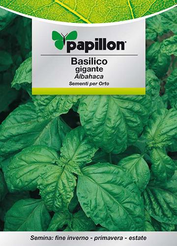 SEMI ORTO PAPILLON "BASILICO GIGANTE" - CF. BUSTA 5 GR.