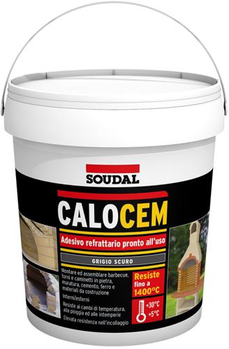 ADESIVO REFRATTARIO SOUDAL "CALOCEM" 2,5KG COLORE GRIGIO