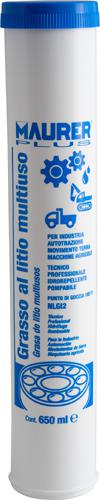 GRASSO AL LITIO MULTIUSO MAURER PLUS 650ML Ø58X300MM CARTUCCIA