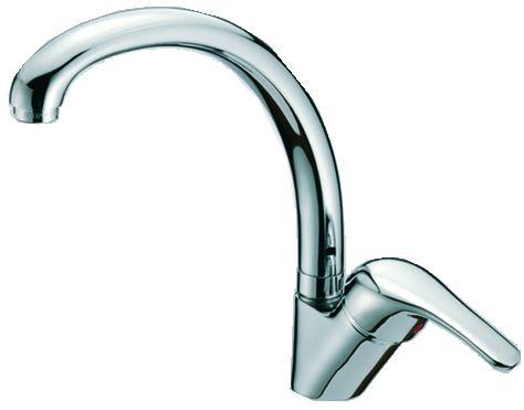 MISCELATORE LAVELLO CUCINA CIGNO "ALBA" MAURER Ø40MM -RUB38