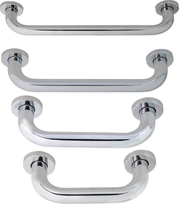 MANIGLIONE SOSTEGNO BAGNO DIRITTO ACCIAIO INOX "AQUA" 29CM MAURER