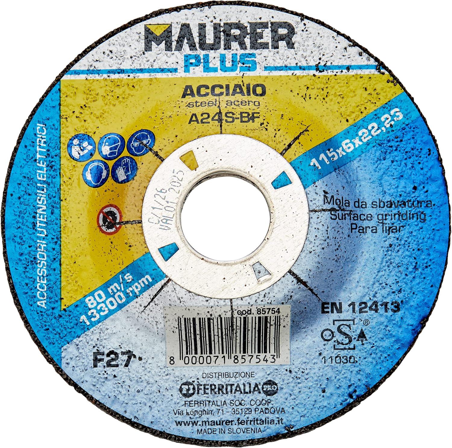 MOLA LEVIGATURA FERRO MAURER PLUS MM 115X6