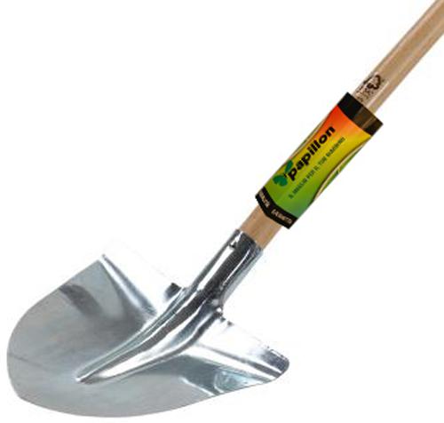 BADILE A PUNTA ZINCATO C/MANICO FSC PAPILLON