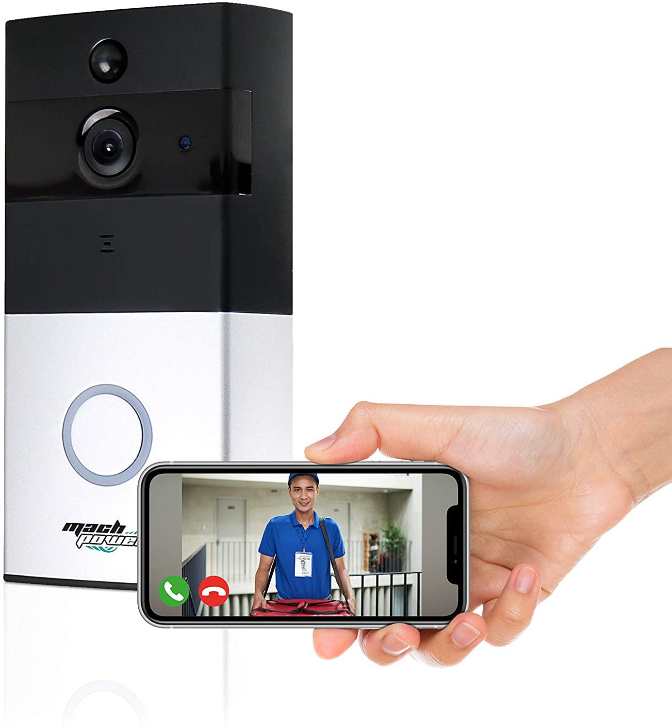 BATTERY VIDEO DOOR BELL 1080P WI-FI WORK ALEXA/GOOGLE HOME