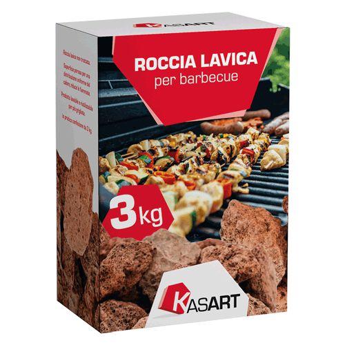 ROCCIA LAVICA Kg 3 X BARBECUE IN SCATOLA 'KASART'