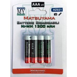 BATTERIA RIC.NI-MH AAA 1300 MAH BLIST. 4 PZ