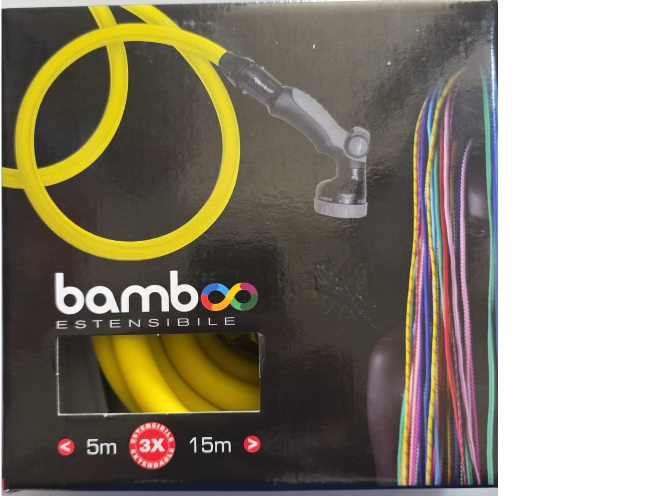 Bamboo grigio estensib. con pistola e raccordi 5-15 mt