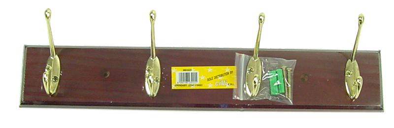 Appendiabiti legno 4 ganci