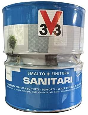V33 Smalto Per Sanitari All'Acqua Bianco 2x0,5lt