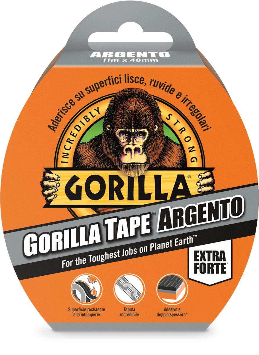 GORILLA NASTRO TELATO ADESIVO MM. 48 X ML.11 ARGENTO