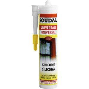 SILICONE UNIVERSALE NERO ACETICO ML 280 SOUDAL
