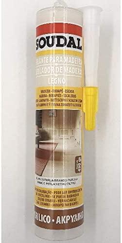 SILICONE SOUDAL ACRILICO/VERNICIABILE BIANCO PERLA 300 ml