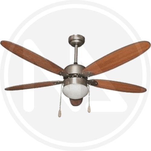 VENTILATORE A SOFFITTO 5 PALE CON LUCE
