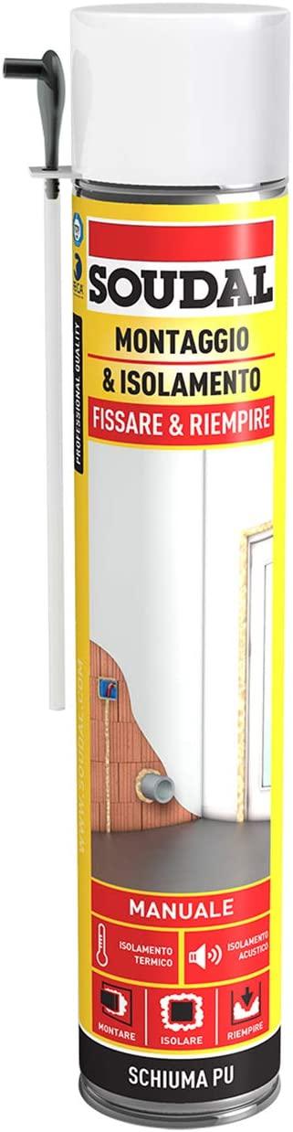 Schiuma Poliuretanica Universale Soudal Bombola Da 750 Milliliters