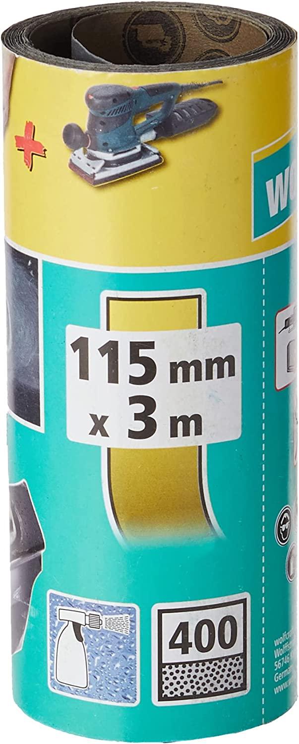 1 ROTOLINO CARTA ABRASIVA GR.400, 3MT X 115