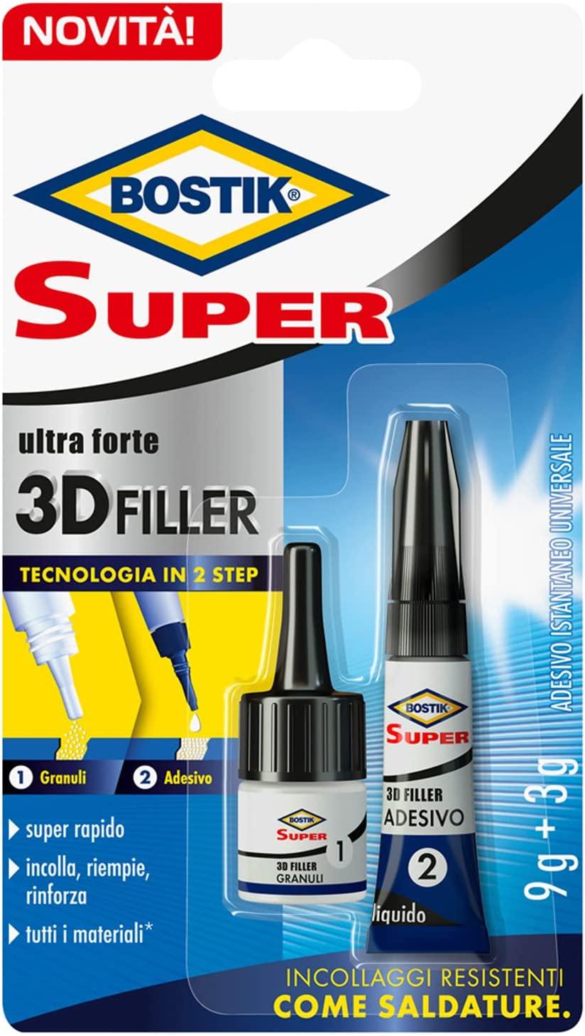 BOSTIK D7000772 Adesivo istantaneo riempitivo, 9g + 3g EXUHUD7001440