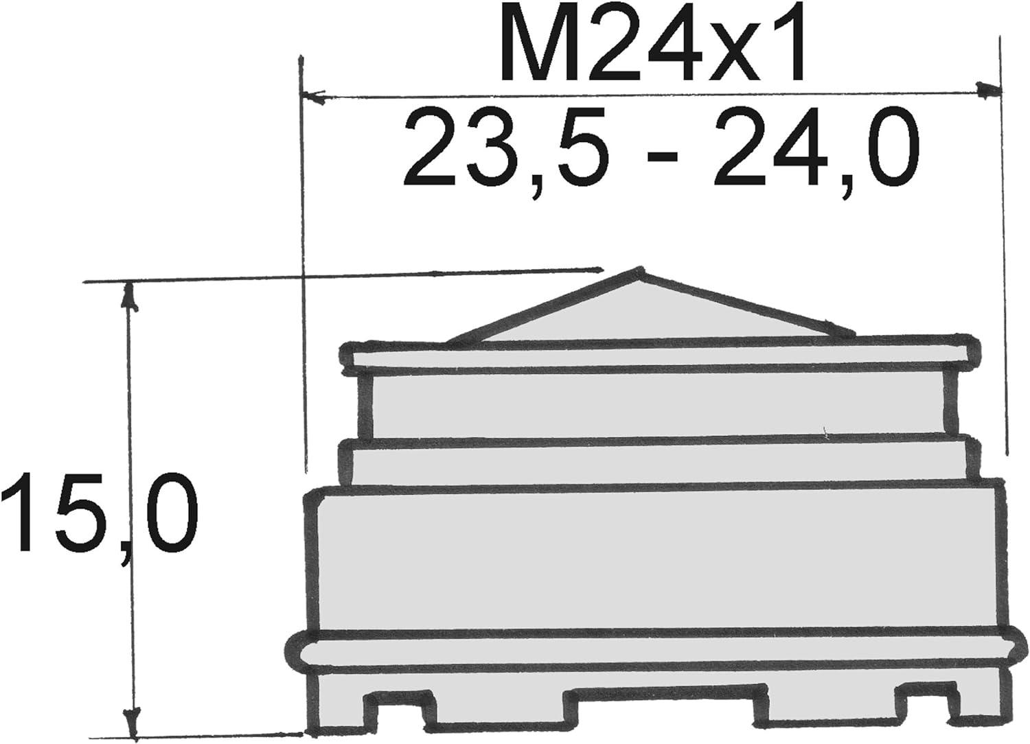 AERATORE CACHE' CASCADE SLC STD M24X1 A= 13.5 - 15.0 l/min.