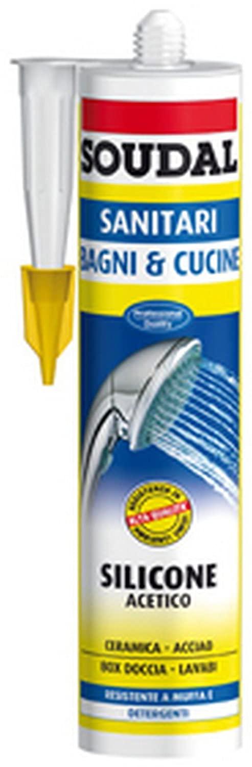 Soudal-Silicone Acetico TURBO Per Sanitari Soudal TRASPARENTE ML.310