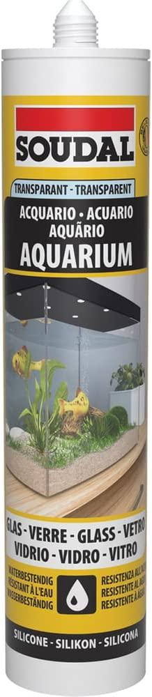 Soudal-silicone per acquario da 300 ml, colore: trasparente