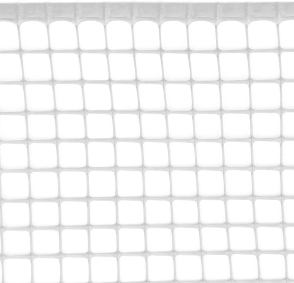 VERDELOOK Rete 10x10 cm Quadra a Bordi Non Taglienti, 1x5 m, BIANCA