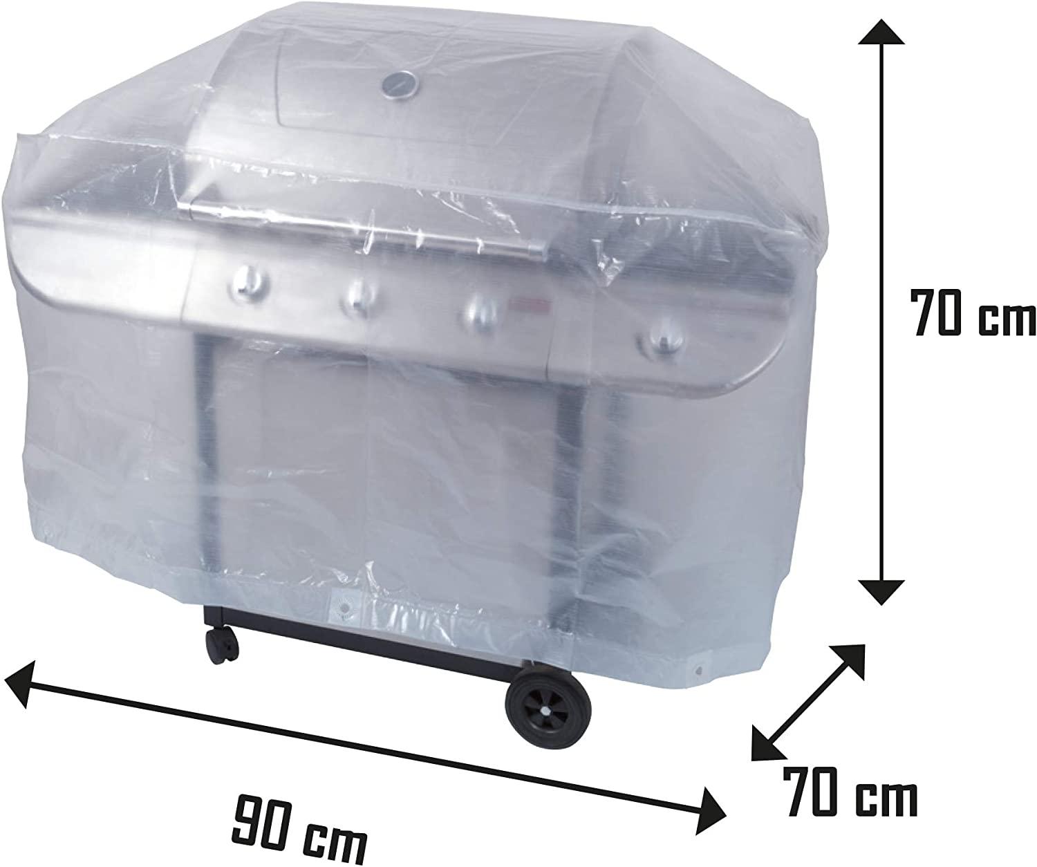 Ribimex - PRH09090X70 - Copertura Rettangolare per Barbecue - Eco Platinium - 90 x 70 x 70 cm