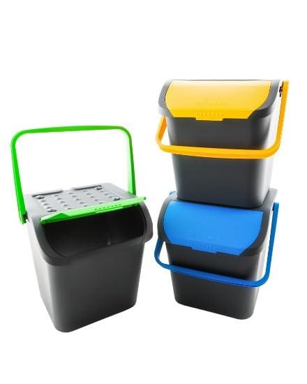 TRIS PATTUMIERA ECOLOGIC LT35 BLU/GIA/VER