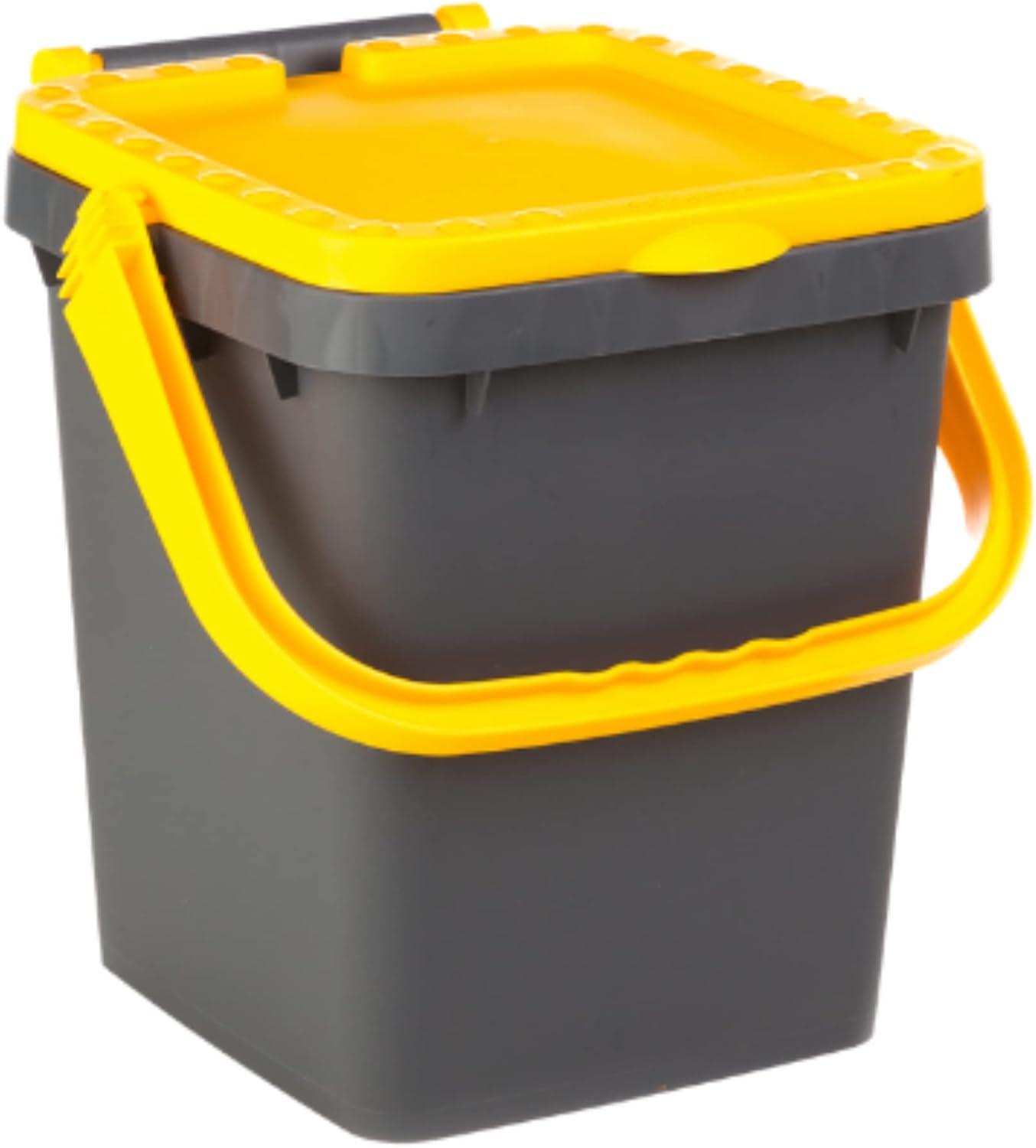 PATTUMIERA ECOPLUS C/MANIGL.LT.20 C/COP.GIALLO OCRA