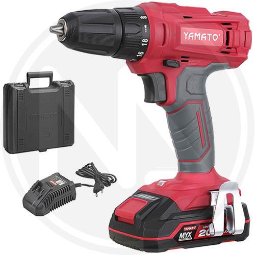 "TRAPANO A BATTERIA ""20V-2AH"" MYX YAMATO CON KIT ACCESSORI"