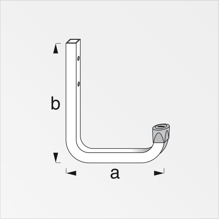 gancio acciaio zinc 115mm