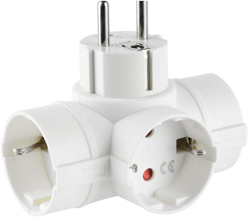 ADATT.TRIPLO SCHUKO 16A BIANCO