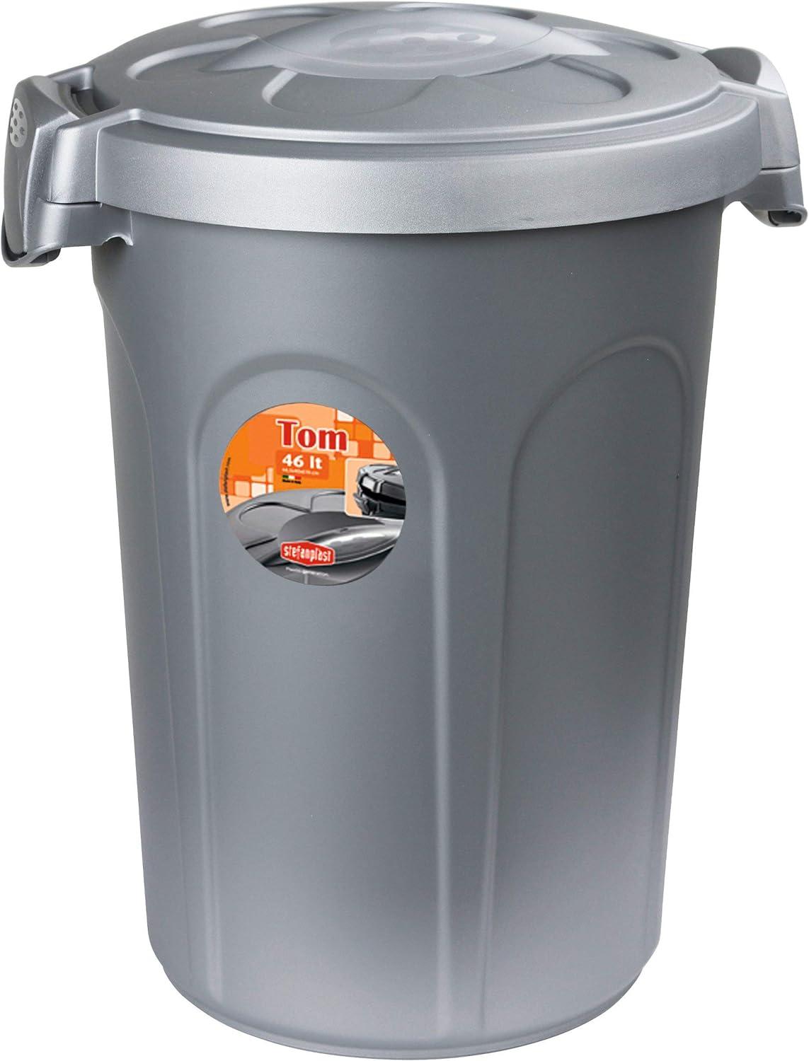 Stefanplast Bidone Tom, Poliuretano, SILVER 46 lt