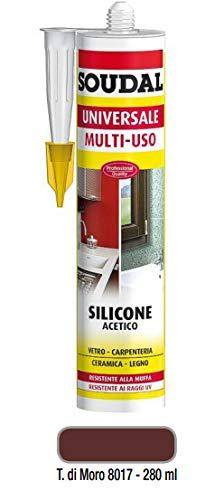 SILICONE UNIVERSALE MARRONE RAL 8017 ACETICO ML 280 SOUDAL